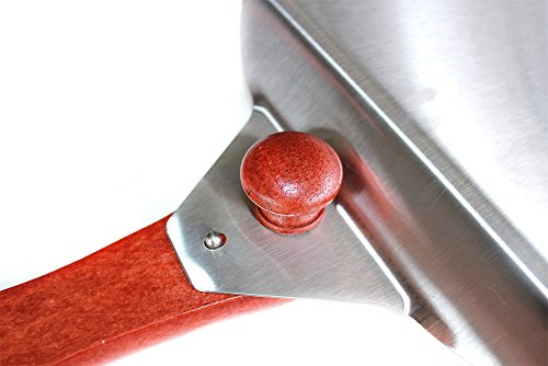 Santos Pizzaheber Pizzaschaufel Pizzaschieber klappbar mit Holzgriff | Maße: 51 x 20 cm für Pizza auf Gasgrill, Kohlegrill, Kugelgrill oder im Backhofen - 5