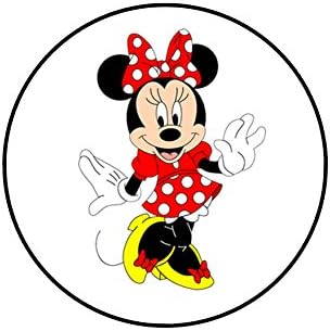 7" Minnie Mouse Edible PREMIUM THICKNESS SWEETENED VANILLA, Wafer Rice Paper Cake Topper/Decorations