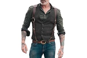 Solovedress Gilet da Abito da Uomo Elegante Tweed Panciotto Casual Smanicato Scollo a V Caccia Matrimonio Lavoro