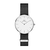 Daniel Wellington Unisex Erwachsene Analog Quarz Uhr mit Stoff Armband DW00100252