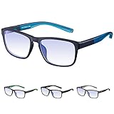 【Alta definición】 Las gafas de lectura para computadora con lentes de resina de alta calidad, no polarizadas, son cristalinas y fáciles de limpiar. El ancho de la lente de 54 mm (2.12 pulg.) Proporciona una buena gama de visión.