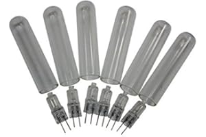 Direct Global Trading 6 Pack Replacement Water Feature Glass Covers and 5 Watt Bulbs