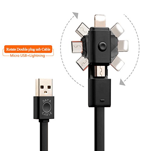 Multi cavo USB,cavo micro USB e Lightning interfaccia 2 in 1, per sistemi iOS e Android, per iPhone 7 / 7plus / 6s / 6s plus / 6 / 6 Plus / 5s / 5c / 5, ipad,iPod.Samsung e Android smartphone-BY xhforever