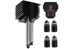 YUYUEMI do Bambu Lab A1/A1 Mini zdejmowany zestaw hotend, szybki montaż hotend, 0,2/0,4/0,6/0,8 dysza ze stali hartowanej o wysokim przepływie, zamienne części do drukarki 3D (0,2 + 0,4 + 0,6 + 0,8