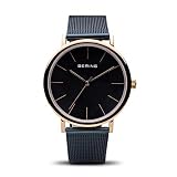BERING Unisex Erwachsene Analog Quarz Uhr mit Edelstahl Armband 13436-367