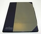 Größe: DIN A5 arlac design Telefonbuch Adress Buch A 5, A - Z , gebunden Stoffrücken - Pappe grau, Papier schwarz mit Stifthalterung