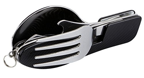 OUTDOOR FREAKZ Outdoor Campingbesteck Klapp-Besteck aus Edelstahl mit Gürteltasche, das Original! - 2