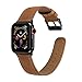 Produktbild Upxiang Leder Armband für Apple Watch Series 4 44mm Verstellbar Uhrenarmband Ersatz Armbänder Retro Lederband Wrist Band Strap
