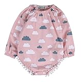 Baby Girls Floral Clothes Long Sleeve Flexible Bodysuit Romper Jumpsuit-Mystyles (12-18 Months, Clouds)