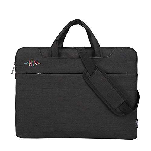 Preisvergleich Produktbild SLONG Laptop Bag 15 Zoll Multifunktionale Laptop-Schutztasche, Wasserfester Stoßdämpfer-Kofferraum mit Griff Für MacBook Air MacBook Pro Surface Book iPad,Black