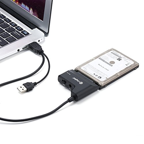 Cinolink® USB 2.0 to SATA Converter Adapter Cable for 2.5 inch/3.5 inch Hard Drive Disk HDD and SSD, With with On/off Switch, Power Adapter included … - 4