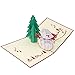 Produktbild Vinciann Grußkarte Buon Weihnachten 3D Pop up Kirigami Schneemann + Umschlag