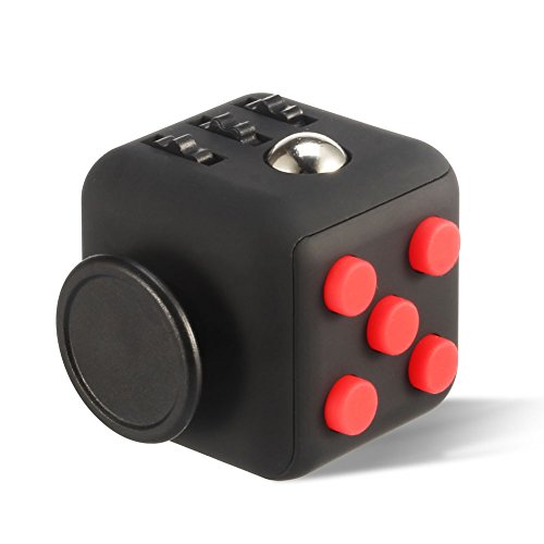 Fidget Cube with Rubber Finishing Relieve Stress Anxiety (black-red) Fidget Cube with Rubber Finishing Relieve Stress Anxiety (black-red)