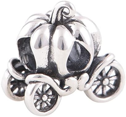 Free 925 Stopper Bead with, 925 Sterling Silver Pumpkin Carridge Charm Bead.