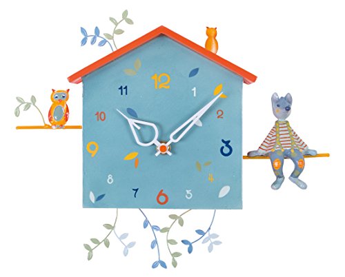The Bird Boat alabonneheure Clock Wolves