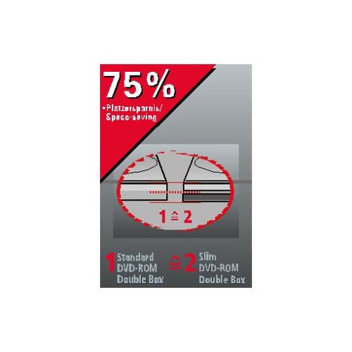 Hama DVD-ROM-Doppel-Leerhülle Slim 5, Schwarz - 2