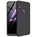 Produktbild Homikon 360 Grad Hart PC Hülle 3 in 1 Komplettschutz Tasche Plastik Harte Handyhülle mit Tempered Glas Panzerglas Ganzkörper-Koffer Schutzhülle Kompatibel mit Huawei Honor 8X - Schwarz