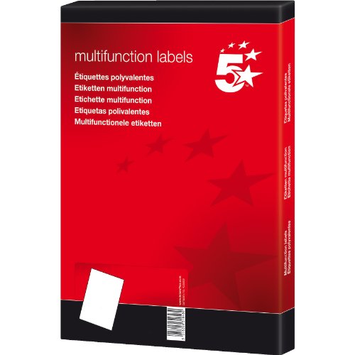 5 Star - Etiquetas adhesivas para impresora de inyecci n de tinta y l ser 48 x 25 4 mm 4000 unidades color blanco 5 Star - Etiquetas adhesivas para impresora de inyecci n de tinta y l ser 48 x 25 4 mm 4000 unidades color blanco