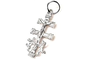Minoplata Colgante Cruz de Caravaca de Plata de Ley 3 Cm. una Joya para Hombres y Mujeres con un Especial Valor simbólico
