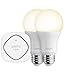 Price comparison product image Belkin WeMo Smart Light Screw Fit E27 LED Light Bulb Starter Kit, Control your Lights from Anywhere over Wi-Fi, 3G and 4G (2 x Bulb, 1 x WeMo Link)