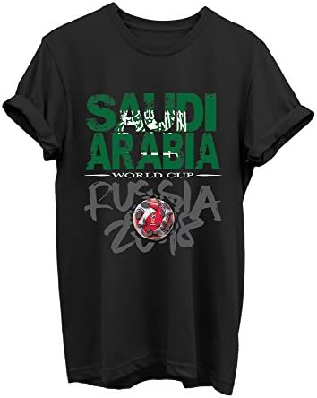 Scralandore Design Russia World Cup 2018 Saudi Arabia Supporter T-Shirt Gift for Family … (Medium, Black)