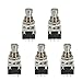 E Support™ 5 X 3PDT 9 Pins Box Stomp Gitarren-Effekt-Pedal Fußschalter True Bypass Metall schwarz