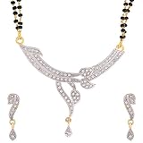 YouBella American Diamond Gold Plated Mangalsutra with Chain and Earrings for Women RS.199 (93.00% Off) - Amazon