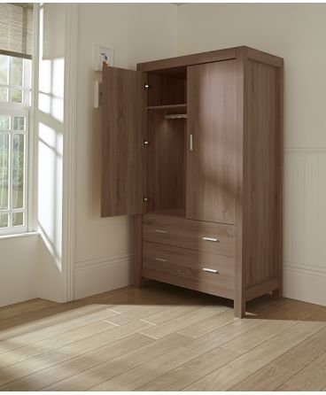 Tutti Bambini Milan Wardrobe with Walnut Finish