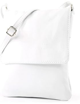 modamoda de - ital. Ledertasche Schultertasche Umhängetasche Citytasche klein Damen T34