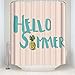 Produktbild HOJJP Shower Curtain Hello Summer with Lovely Pineapple Print Mildew Free Waterproof Polyester Fabric Bathroom Shower Curtain