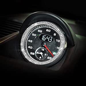 HOTRIMWORLD Per PanameraMacanCayenne 718 Boxster Cayman 911 Diamante Stile  Interni Console Cruscotto Orologio Telaio Trim Copertura (Universale) :  Amazon.it: Auto e Moto