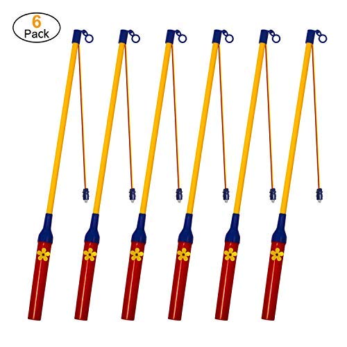 Preisvergleich Produktbild Laternenstab mit Licht, Uiter LED Elektronische Laternenstäbe 6er Pack für Laternenumzüge, Halloween, Weihnachtsfeier, Kindergarten