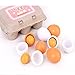 Produktbild owikar 6 PCS Holz Eier Simulation Spielzeug Educational Kids Pretend Play Spielzeug-Set Kinder Vorschul Holz-Eier Eigelb Küche Kochen Lebensmittel Spiel Spielzeug für Kinder Kinder Geschenk