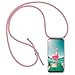 Produktbild Caier Handykette Hülle Kompatibel mit Samsung Galaxy S8 PLUS Handyhülle mit Band Lanyard Weiche Silikon Bumper Durchsichtig Schutzhülle Rosegold Kordel Schnur zum Umhängen Rückschale Transparent Case