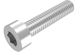 SECCARO Tornillo cilíndrico M8 x 35 mm, acero inoxidable V2A, VA A2, DIN 912/ISO 4762, hexágono interior, rosca completa, 20 unidades