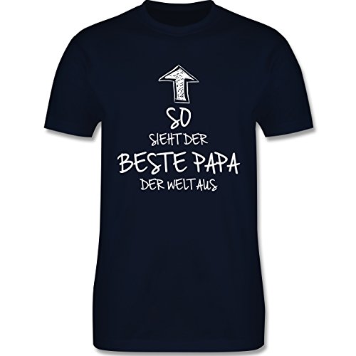 Vatertag - So Sieht der Beste Papa der Welt aus - L - Navy Blau - L190 - Herren T-Shirt Rundhals Vatertag - So Sieht der Beste Papa der Welt aus - L - Navy Blau - L190 - Herren T-Shirt Rundhals