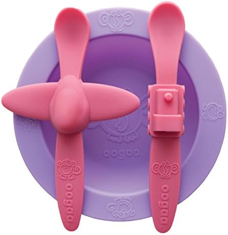 Oogaa Baby Mealtime Set, Purple/Pink