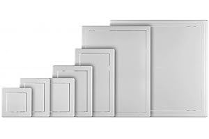 GRTLPOK White Access Panel/Inspection Door Revision Hatch / 150mm, 200mm, 250mm, 300mm – Detachable Doors. (200mm x 200mm)