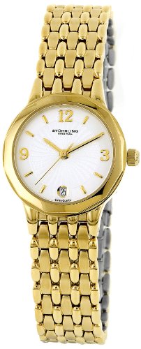 Stuhrling Original Classic Marquis Men's Quartz Watch with Silver Dial Analogue Display and Gold Stainless Steel Bracelet 604.12332