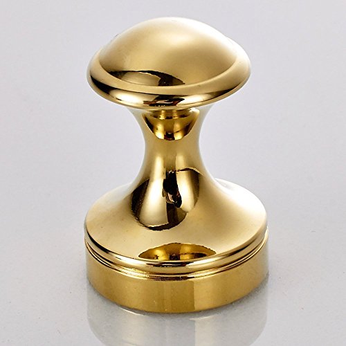 Weare Home Luxus Gold Finished Deko Badezimmer Zubehör einfach Einzeln Wandmontag Modern Mantelhaken Hütenhaken Haken Handtuchhaken aus alle Messing, 5 Stück - 4