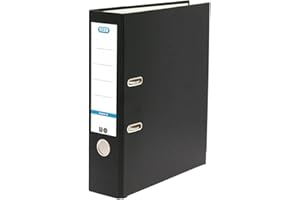Elba A4 Lever Arch File, 570 Sheet Capacity, 80mm spine, Strong Paper on Board, Single, Black
