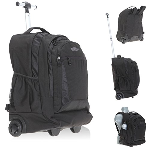 BESTWAY Trolley DRIVE PACKER Rucksacktrolley Trolly Laptoptrolley Schultrolley (Schwarz) - 3