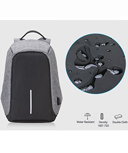 Herren Damen Laptop Rucksack mit USB-Port Wasserdicht Business Rucksack leichte Schulter Notebook Rucksack