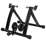 GOTOTOP Bike Magnetic Turbo Trainer, Foldable Steel Indoor Bike Turbo Trainer 7 Level Resistance Bicycle Exercise Training Stand, 55x 47x38.5cm