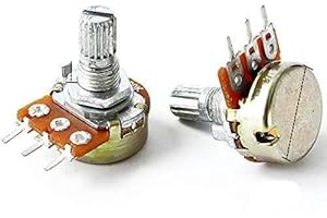 DAZZLETECH 500K LIN Linear Potentiometer Control POT 15mm Variable Resistor audio volume tone etc pack of 2