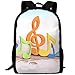 Produktbild HOJJP Der haltbarste leichte Schulrucksack One Size - Bunte Musiknoten