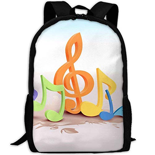 Preisvergleich Produktbild HOJJP Der haltbarste leichte Schulrucksack One Size - Bunte Musiknoten
