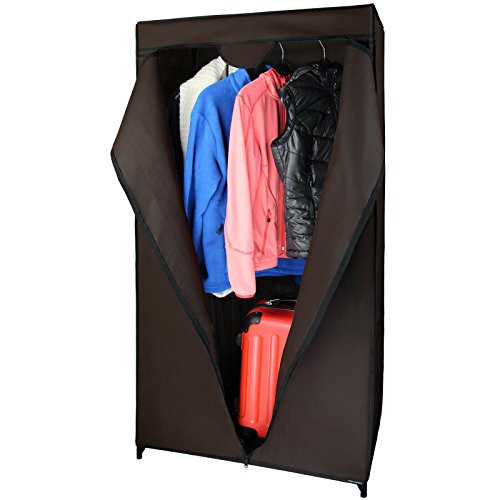 Mobiler Stoffschrank Faltschrank KLAUS 75 x 50 x 160 cm von BB Sport, Farbe:Steingrau - 3
