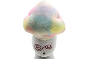 Aolivia Pvz plush-come with 50pcs stickers, Pvz stuffed doll, Cute plants pvz soft toys (Psychedelic mushroom)