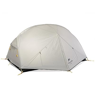 NatureHike Mongar Ultra léger Tente 2 personnes 20d Coque en silicone double couche Tente de camping randonnée (20D Gris)